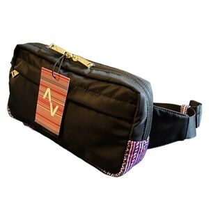 RAFI NOVA Around the World Belt Bag Fanny Pack Mekong Purple Fabric Trim